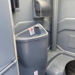 view of sink inside deluxe portable toilet