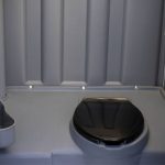 inside view in portable toilet