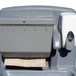 paper dispenser on portable sink